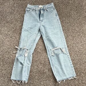 PacSun Light Blue Distressed Ankle Jeans